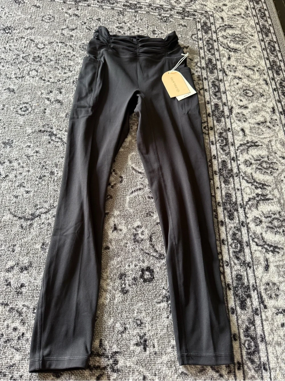 Blogilates Women Ruched Waist Leggings Black Size Medium NWT
